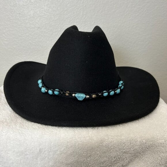 NWOT Cowboy/Cowgirl Hat Band With Faux Turquoise Stones SKU 172 - Picture 2 of 5